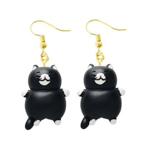 2 pairs Cute Black Cat Earrings